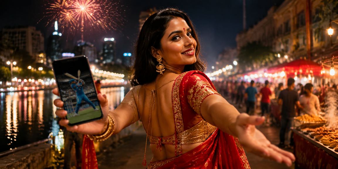 User placing bets on mobile device at 3670 platform